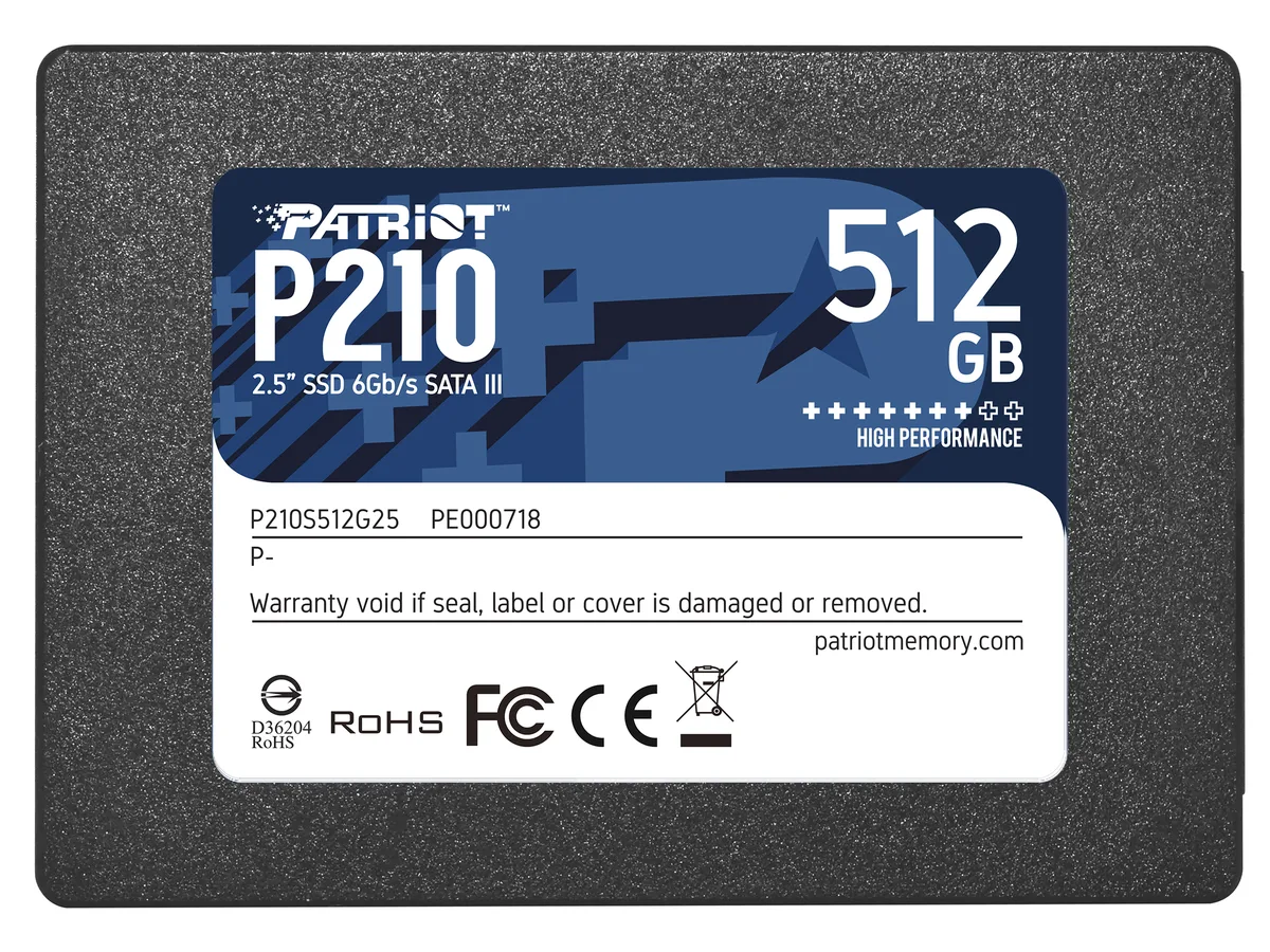 Patriot Memory Patriot Memory P210S512G25 2.5" 512GB SATA internal SSD — product photo