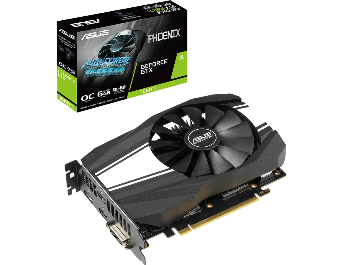 ASUS ASUS PH-GTX1660TI-O6G GeForce GTX 1660 Ti graphics card — photo du produit