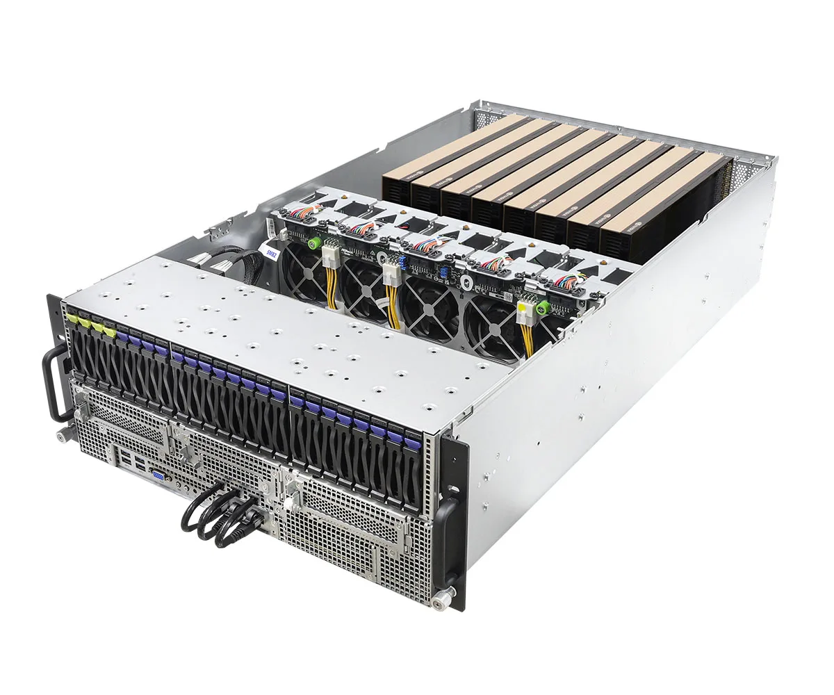 ASRock Rack ASRock Rack 4U8G-TURIN2 barebone server 4U dual SP5 24 DIMM 8 GPU — vörumynd