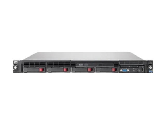 Silver 1U rack server front panel with DVD drive and drive bays