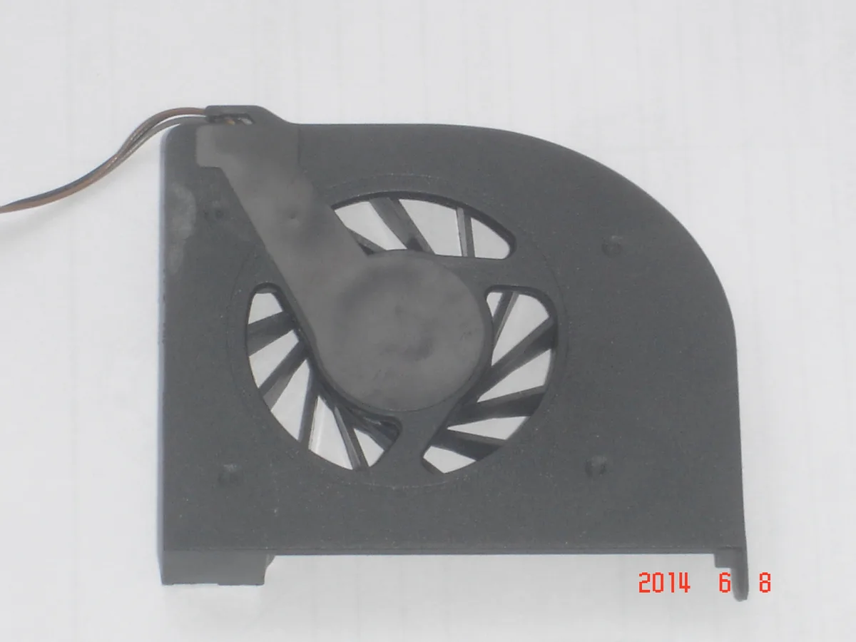 Small black DC blower fan with three-wire connector