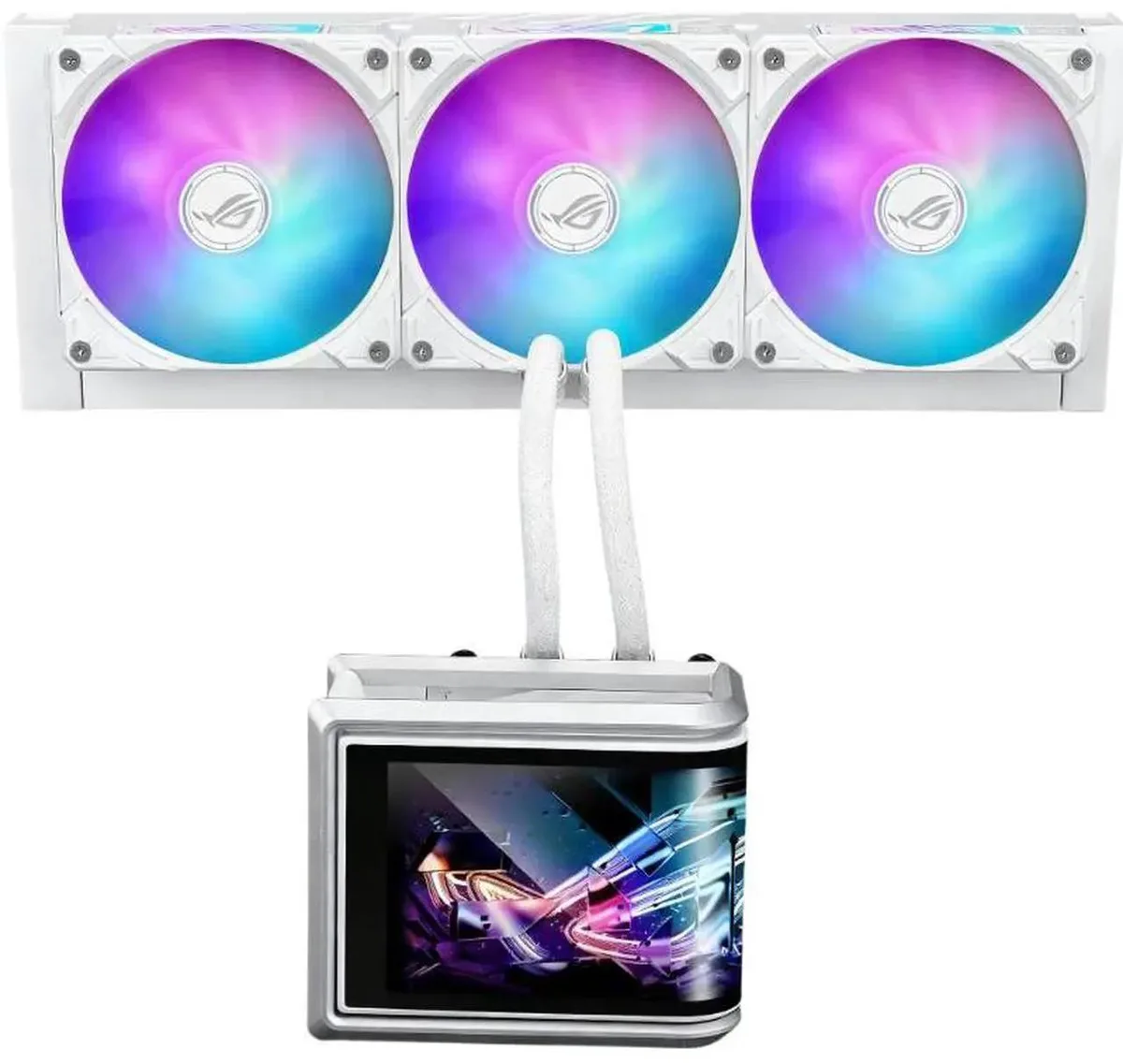 ASUS ASUS ROG RYUO IV SLC 360 ARGB White Edition 6.67" AMOLED liquid cooler — Produktfoto