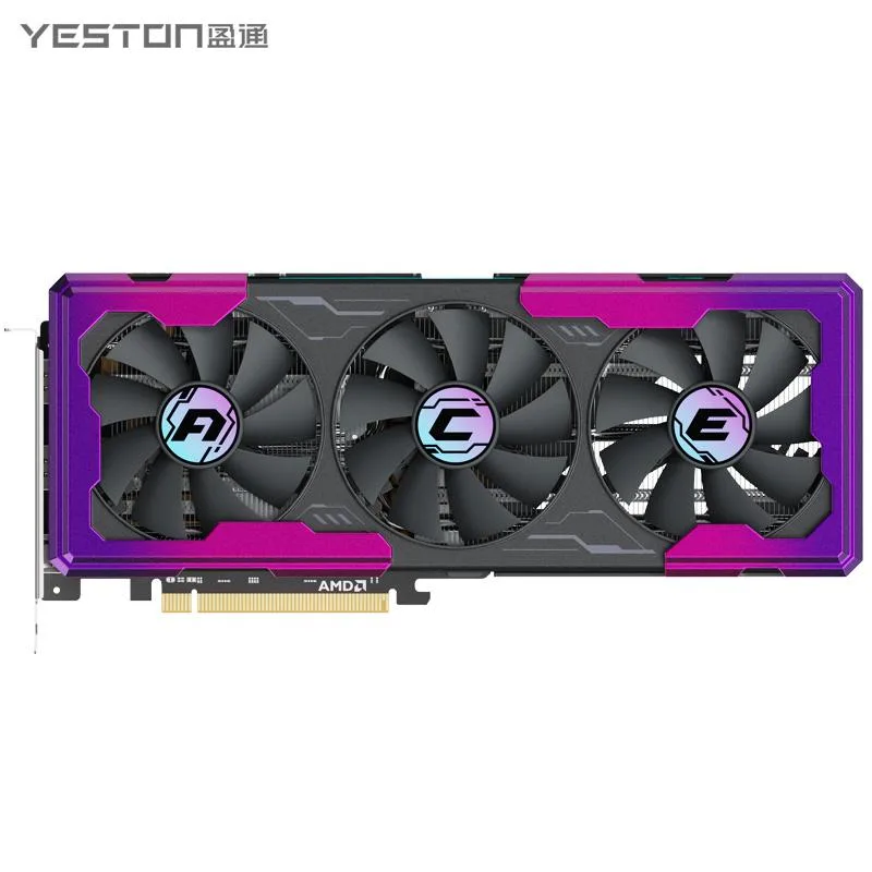Yeston ACE Radeon RX 9070 16GB triple-fan graphics card with ARGB lighting