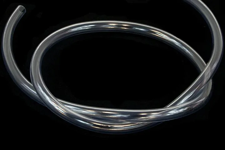 Clear flexible PVC tube with 11mm outer diameter