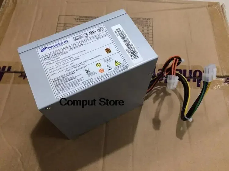 Rectangular metal ATX power supply unit with 10-pin connector