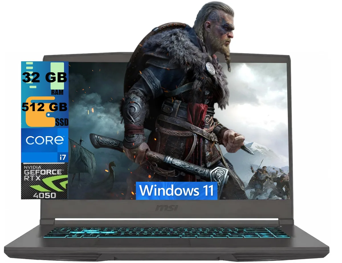 Black 15.6 inch gaming laptop thin profile matte finish backlit keyboard visible