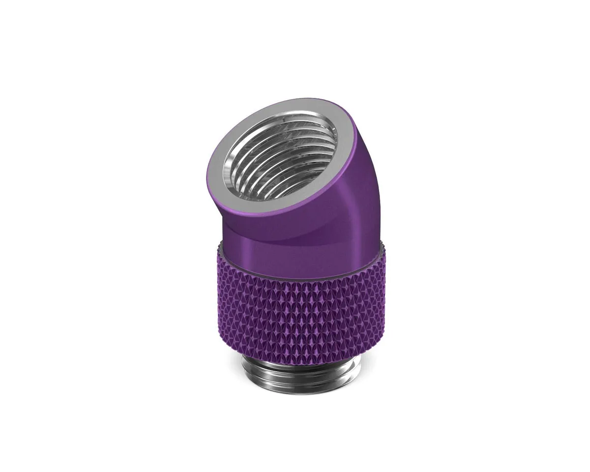 PrimoChill PrimoChill G1/4 30 Degree Rotary Elbow Fitting Candy Purple — fotografia produktu