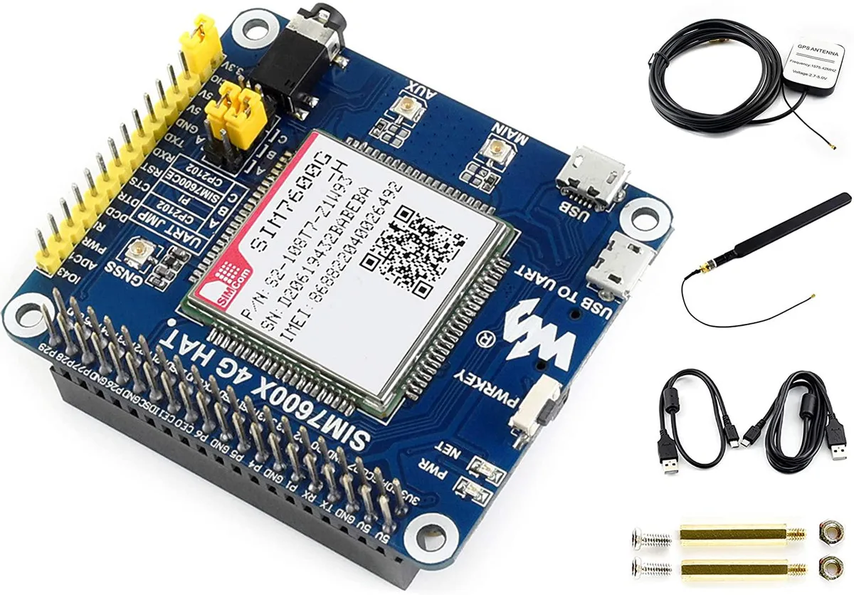 WaveShare WaveShare SIM7600A-H 4G GNSS HAT for Raspberry Pi Jetson Nano — fotografia produktu