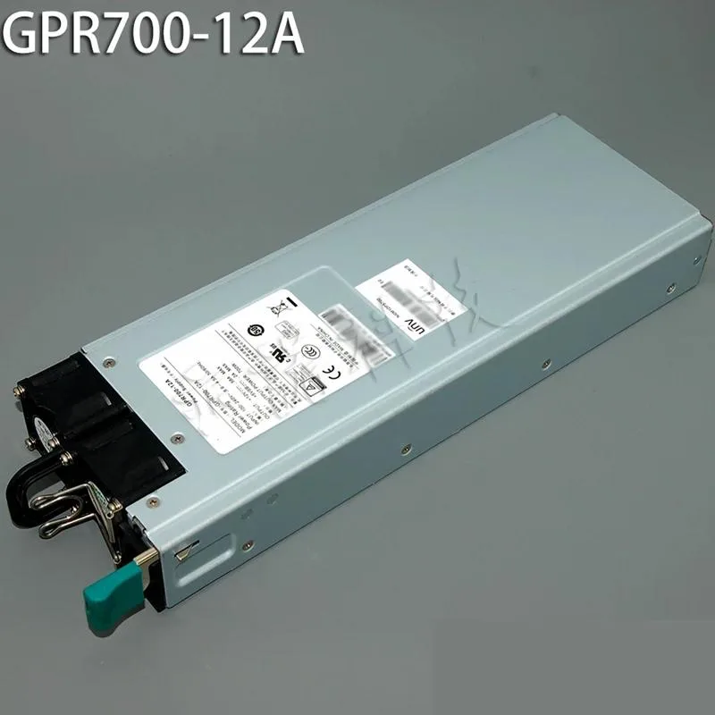 Black rectangular ATX power supply unit with fan grille and power socket visible