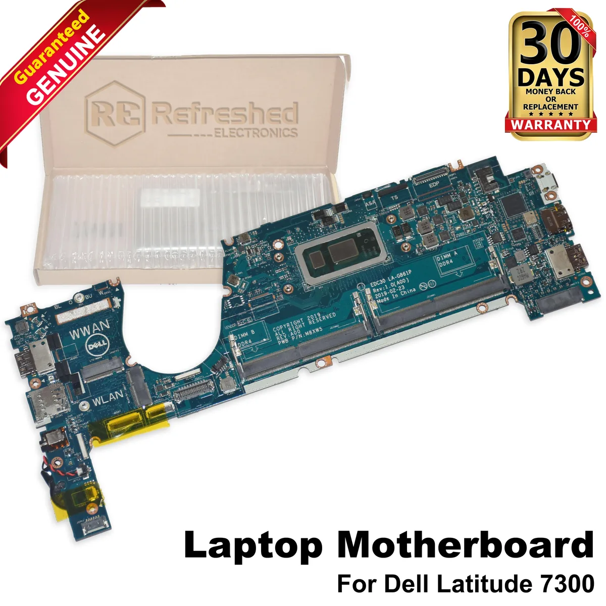 DELL DELL Latitude 7300 Motherboard i5-8365U 1.6GHz 9XFPT — product photo