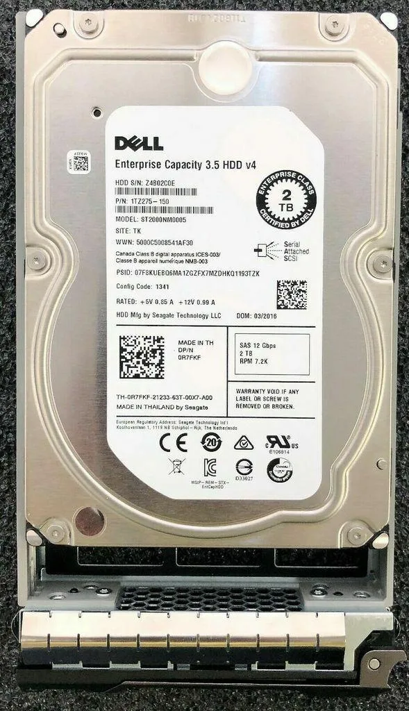 DELL DELL ST2000NM0005 2 TB 7.2K RPM 3.5" SAS internal hard drive — ภาพสินค้า