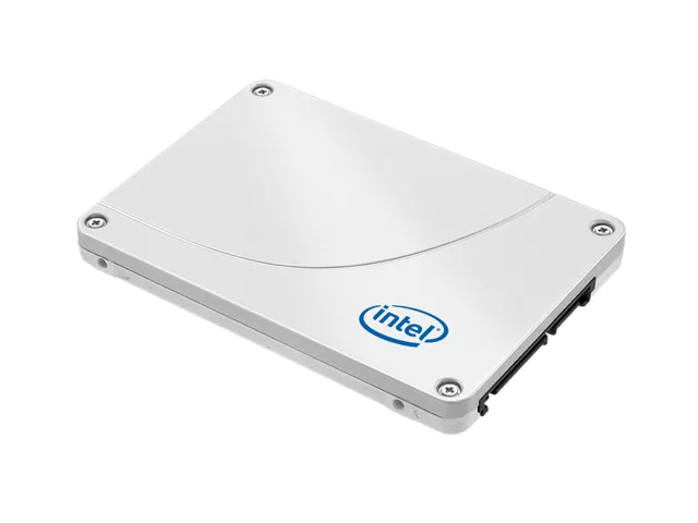 Rectangular 2.5-inch SSD with black metal casing and SATA connectors