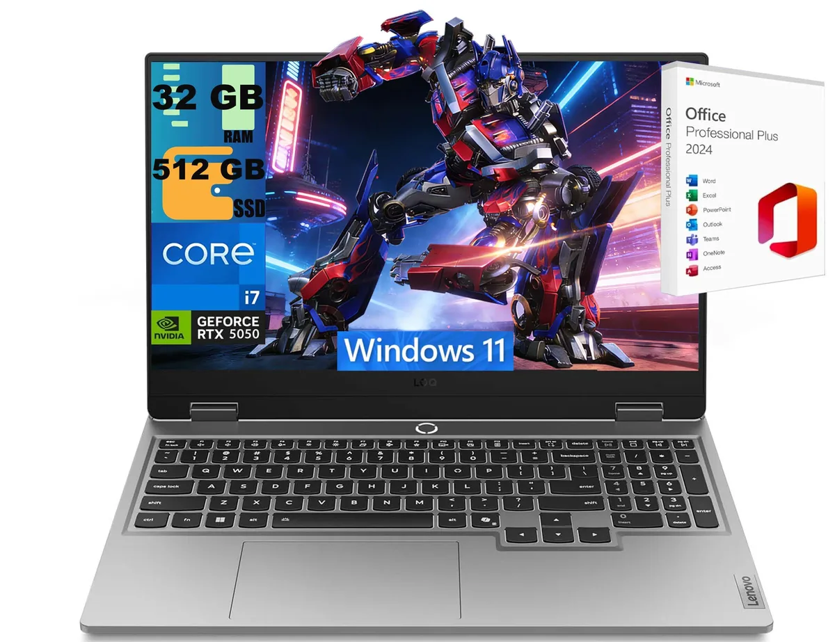 Gray Lenovo LOQ 15 laptop closed lid matte finish 15.6 inch