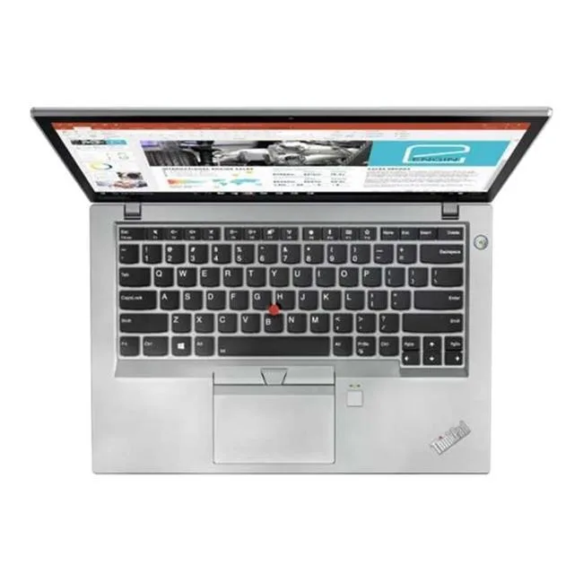 Silver 14 inch ThinkPad T470s laptop closed lid non-touch display
