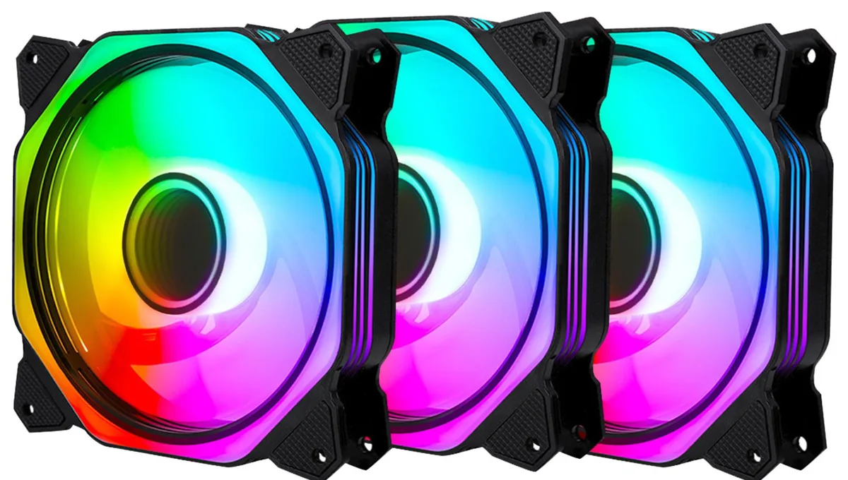 PANO-MOUNTS PANO-MOUNTS 120mm ARGB Case Fans 3-Pack Black 800-1800RPM — 商品照片