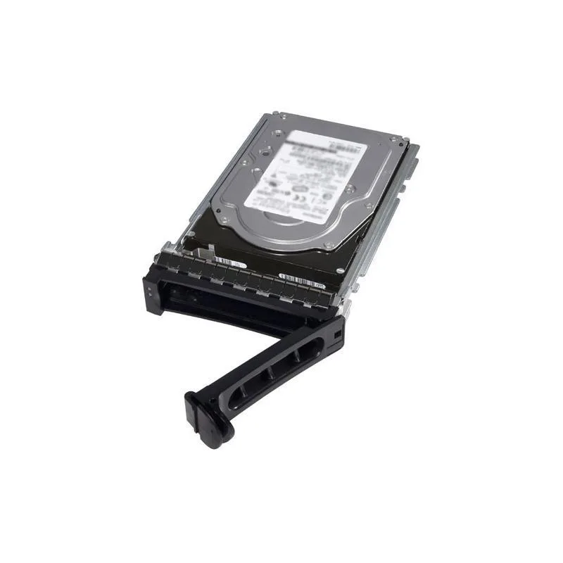 Silver 3.5 inch hard drive in black hot-plug tray