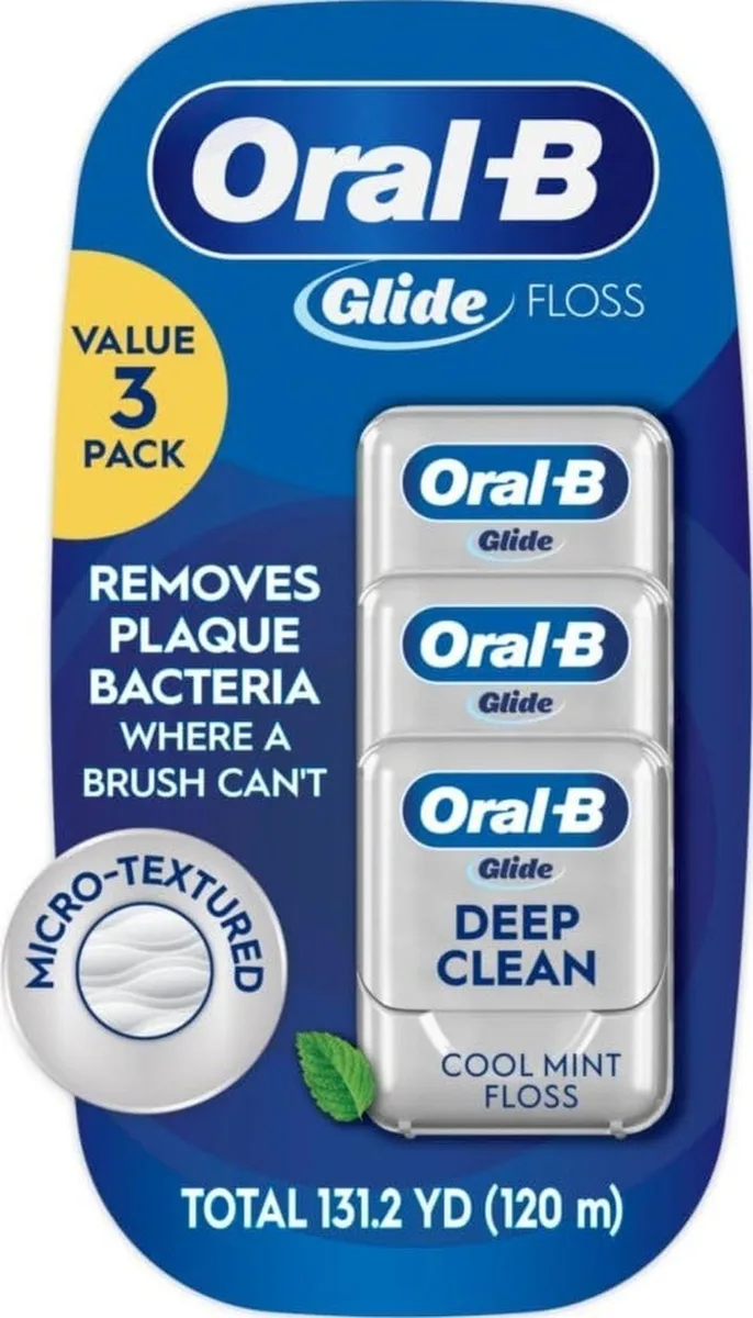  Oral-B 037000979715 Glide Deep Clean Cool Mint Dental Floss 3 Pack 40m oral care — foto del prodotto