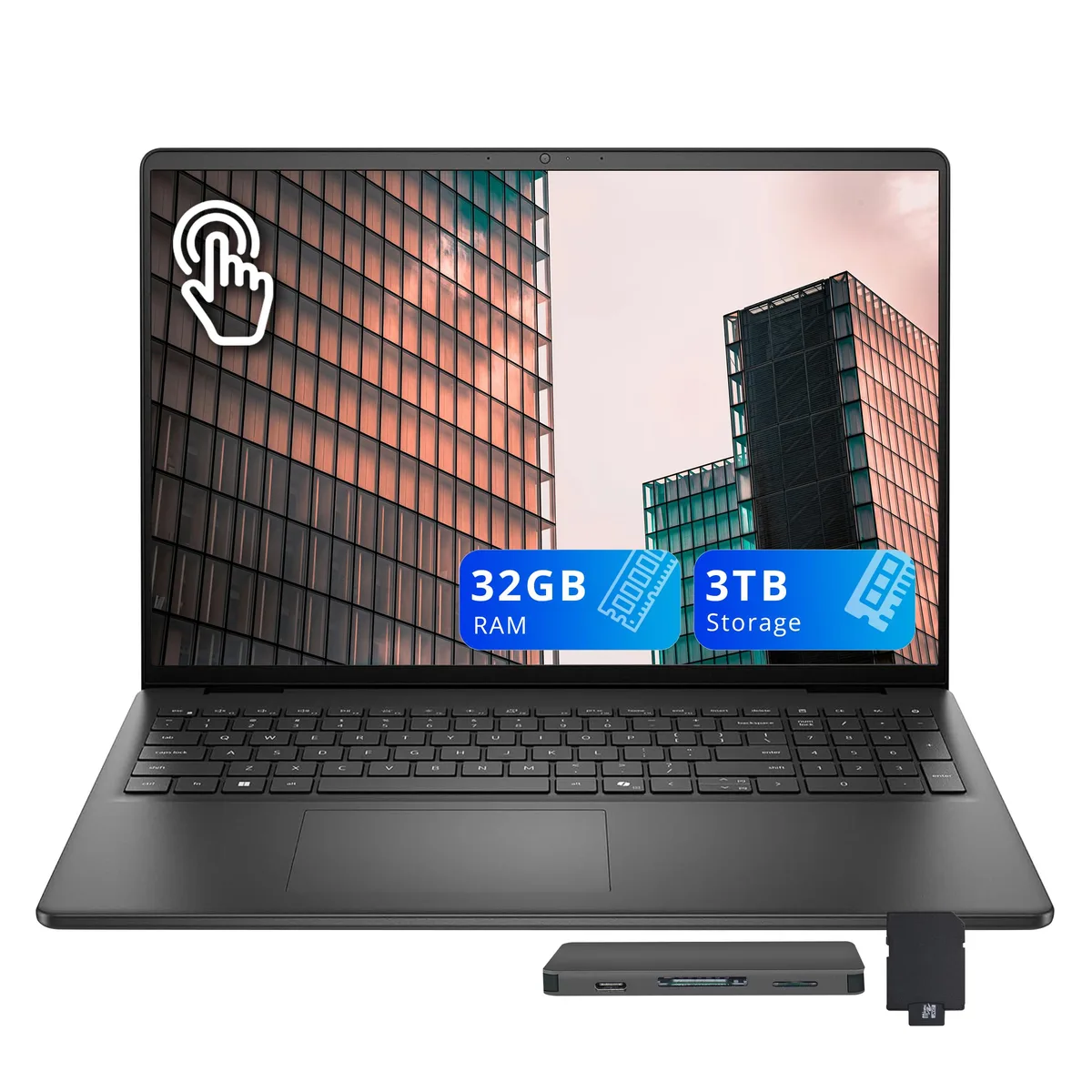 DELL DELL 16" FHD+ Touchscreen Business Laptop Intel Core 7 150U 32GB 2TB SSD + 1TB Docking Station Black — tuotekuva
