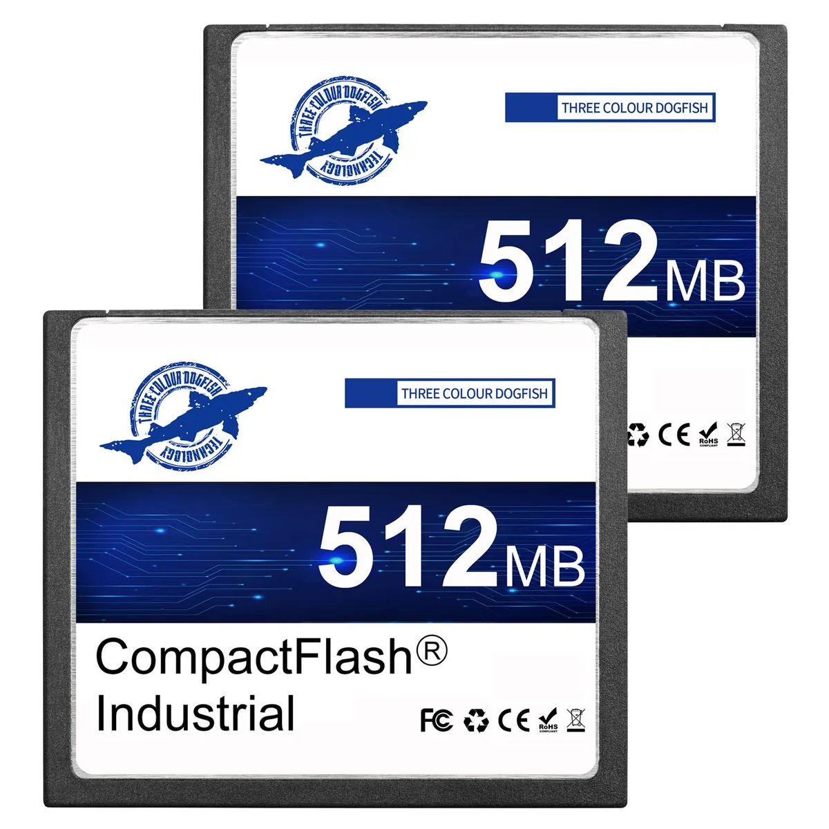 THREE COLOUR DOGFISH THREE COLOUR DOGFISH CompactFlash 1GB (512MB x 2) Type I FAT16 — φωτογραφία προϊόντος