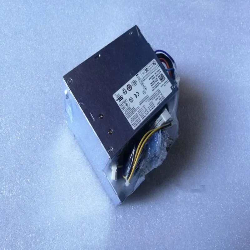 Black rectangular ATX power supply unit with cooling fan and cable connectors