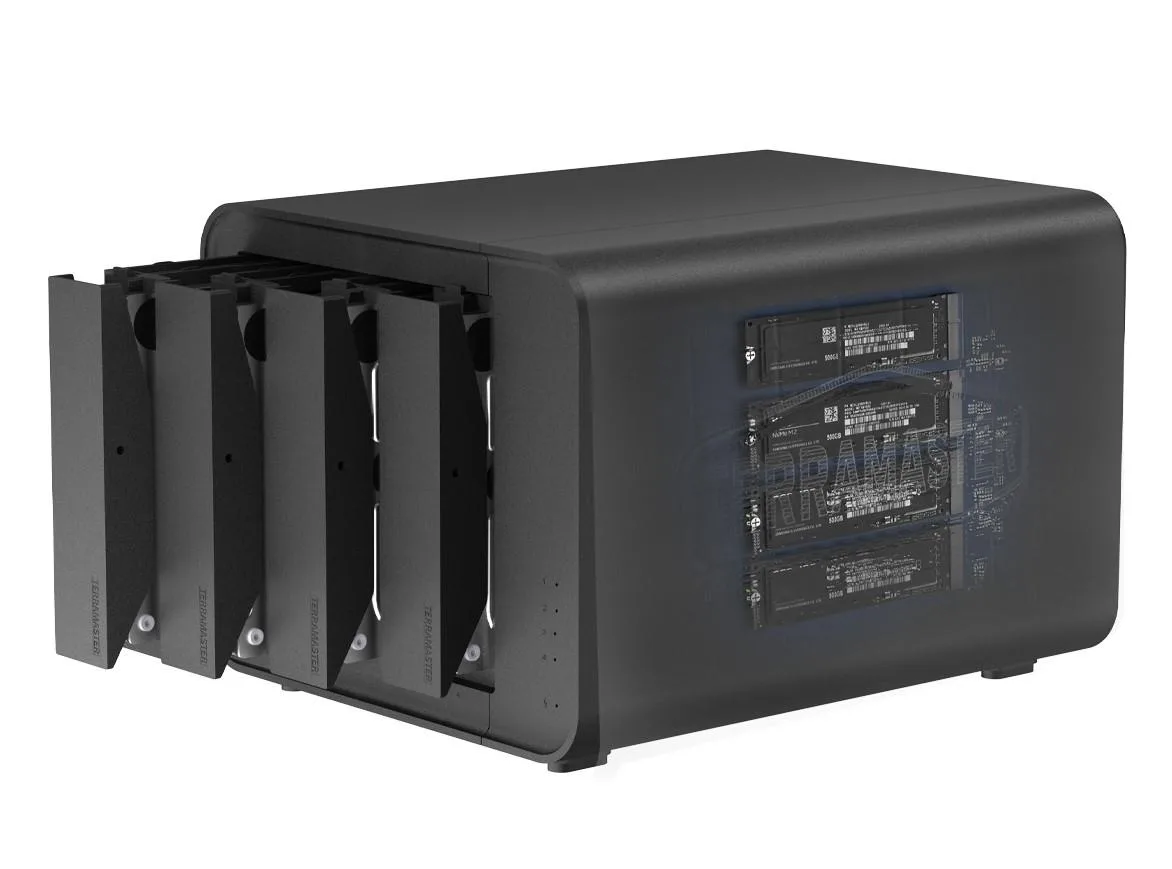 TERRAMASTER TERRAMASTER D8 Hybrid 4 Bay SATA + 4 NVMe drive enclosure — Produktfoto