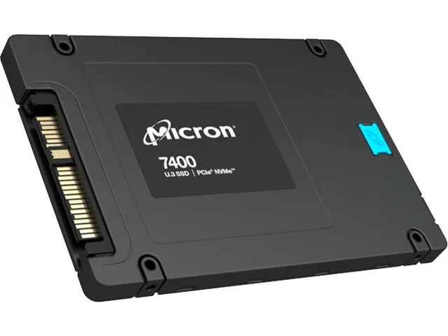 2.5 inch U.3 NVMe enterprise SSD with silver metal casing