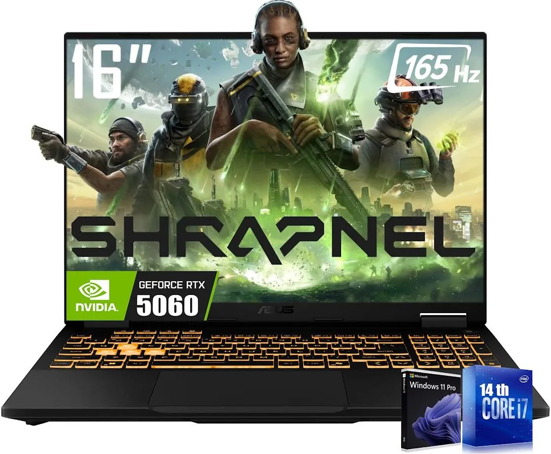 ASUS ASUS TUF F16 gaming laptop 16" WUXGA 165Hz i7-14650HX RTX 5060 32GB DDR5 1TB — product photo