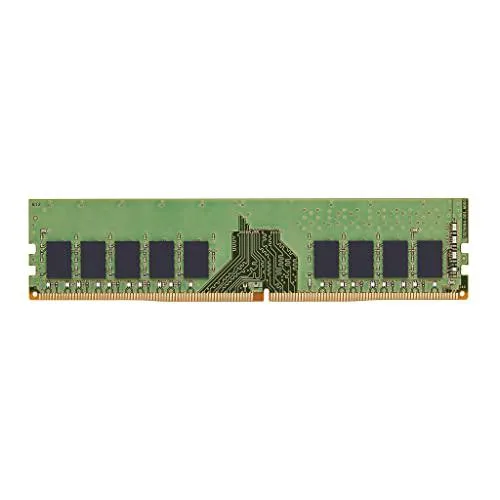 Green printed circuit board with black memory chips and gold 288-pin edge connector