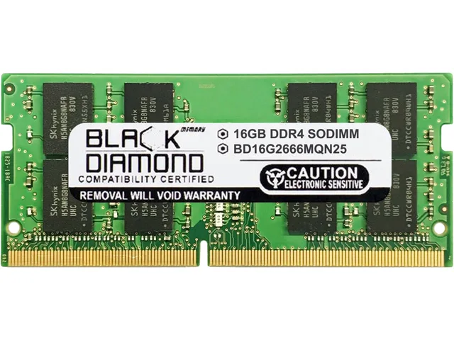 Black Diamond Memory Black Diamond Memory BD16G2666MQN25 16GB DDR4 2666 laptop RAM — toote foto