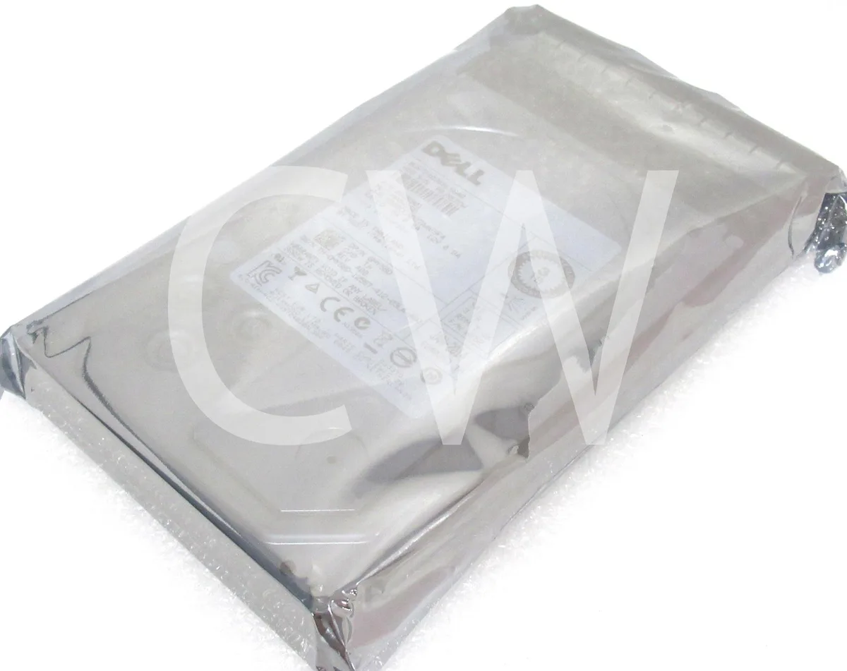 A silver 3.5 inch SAS hard drive with circuit board visible