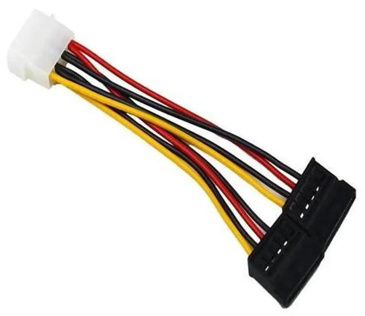 SMUGDESK SMUGDESK 10-Pack 4-Pin Molex to Dual 15-Pin SATA Power Adapter Cord Convert SSD Optical Drives — product photo