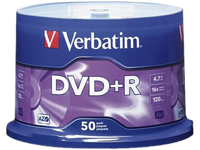 VERBATIM VERBATIM AZO 4.7GB 16X DVD+R 50 Pack Model 95037 — снимка на продукта