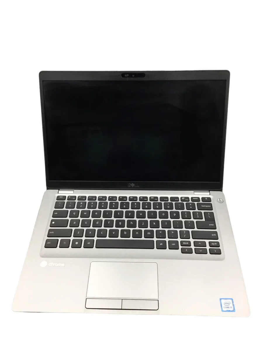 Silver Dell Latitude 5400 Chromebook 14 inch laptop closed view