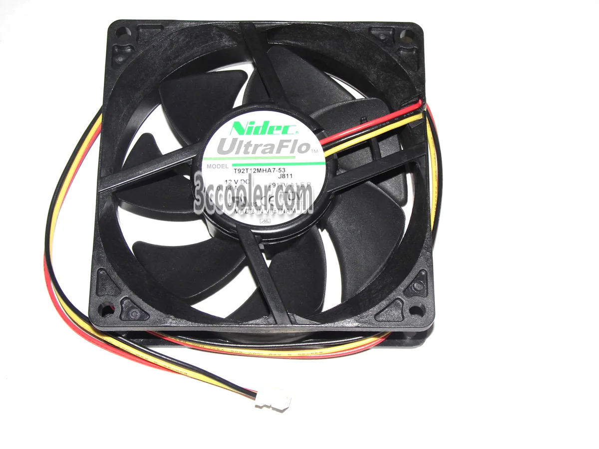 OEM Industries OEM Industries T92T12MHA7-53 92mm Hydraulic Fan 12V 0.14A 2400 RPM 25dbA 3 Pin — product photo