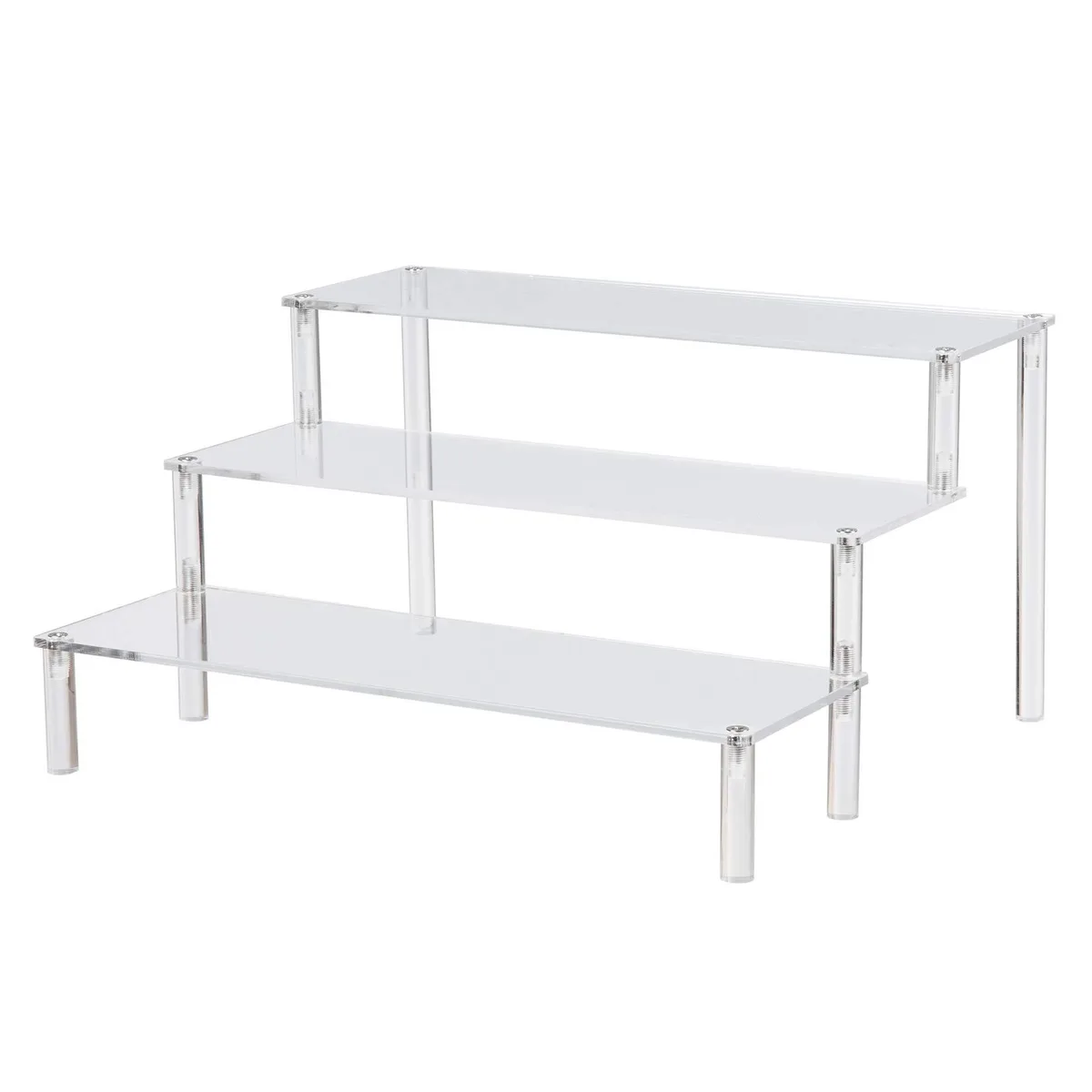  Knape &amp; Vogt BYCY DS-3T-12X3.9-Clear 3 Tier Acrylic Display Stand 12" x 10.2" x 6.3 — 商品照片
