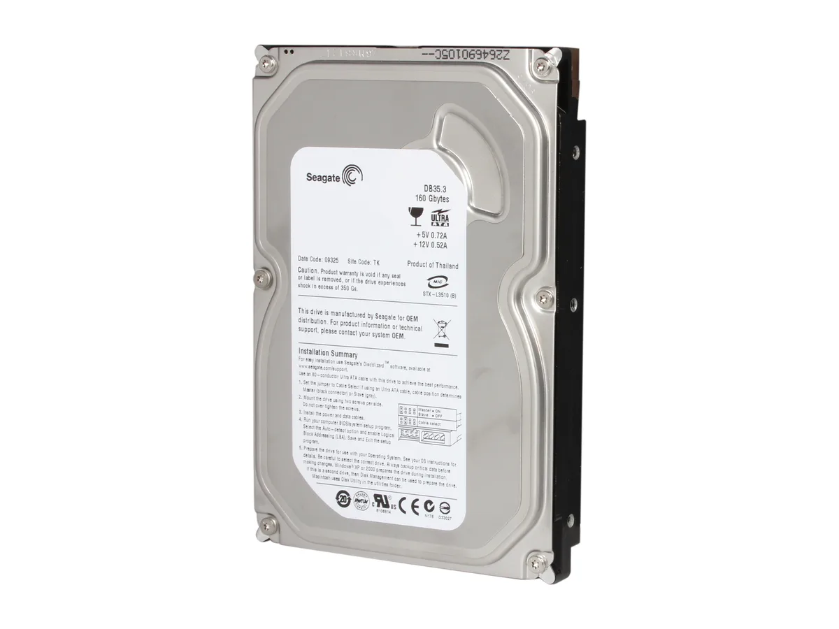 Seagate Seagate DB35 Series 7200.3 ST3160215ACE 160GB 7200 RPM 2MB Cache IDE 3.5" internal hard drive — صورة المنتج