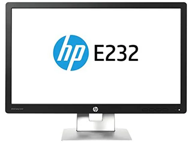 Black 23-inch IPS monitor with thin bezels and a rectangular base