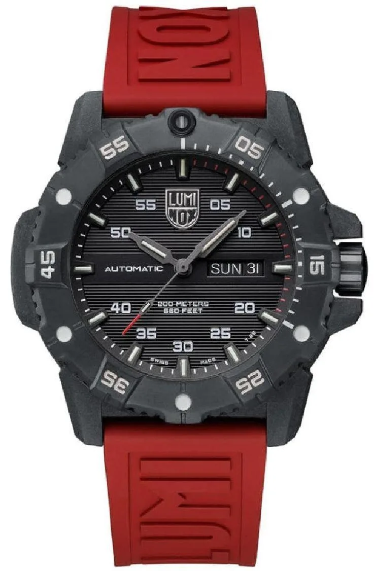 Luminox Luminox Carbon SEAL Automatic 3875 Red Strap Dive Watch 45mm 200m — product photo