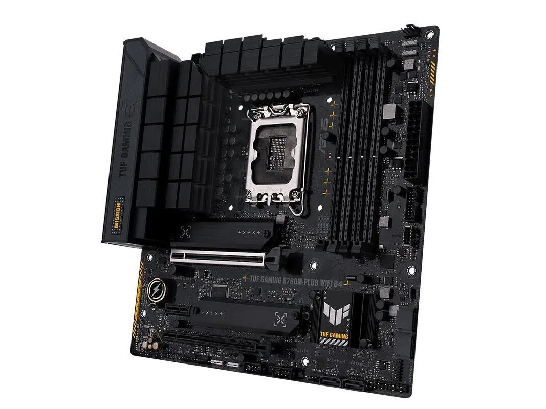 Green Micro ATX motherboard with silver heatsinks and black I/O shield