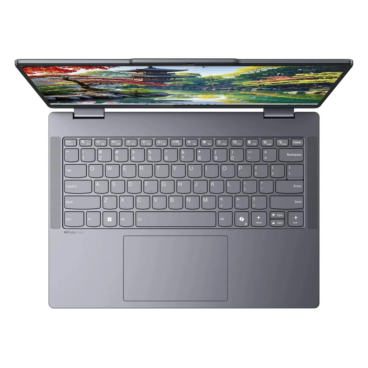 Luna Grey convertible laptop with 360 hinge and 14 inch touchscreen
