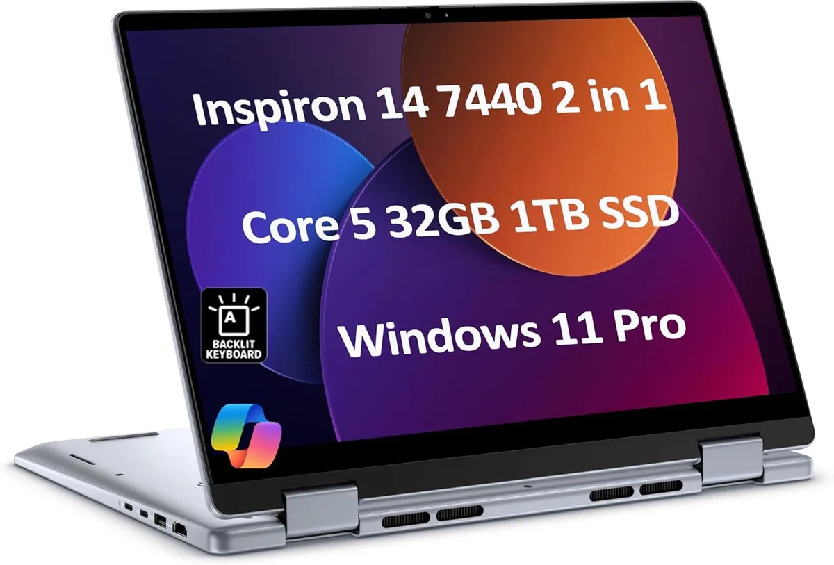 DELL DELL Inspiron 14 7440 2-in-1 Laptop Ice Blue Core 5 120U 32GB 1TB — Produktfoto