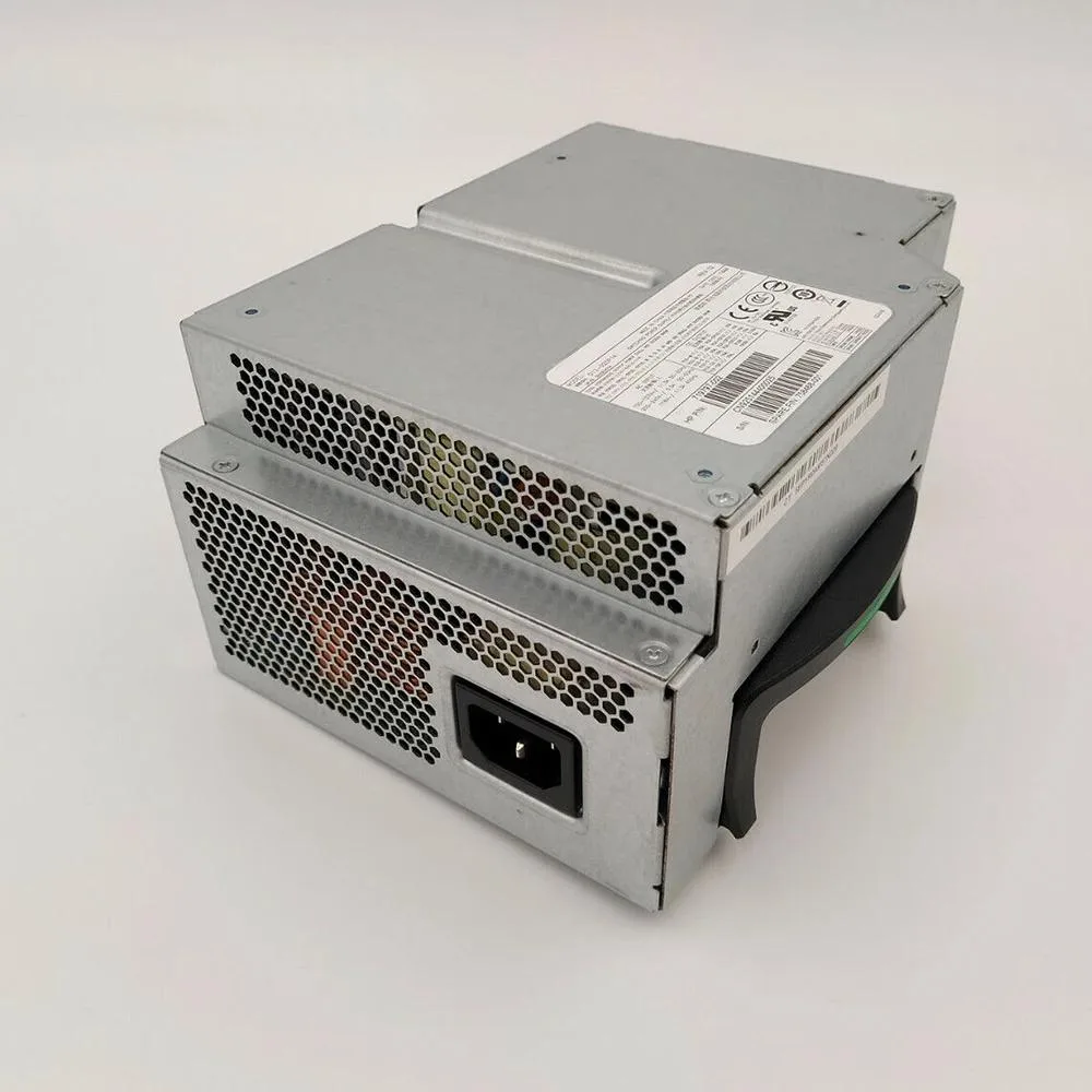 Rectangular metal ATX power supply unit with matte finish and rear fan grille