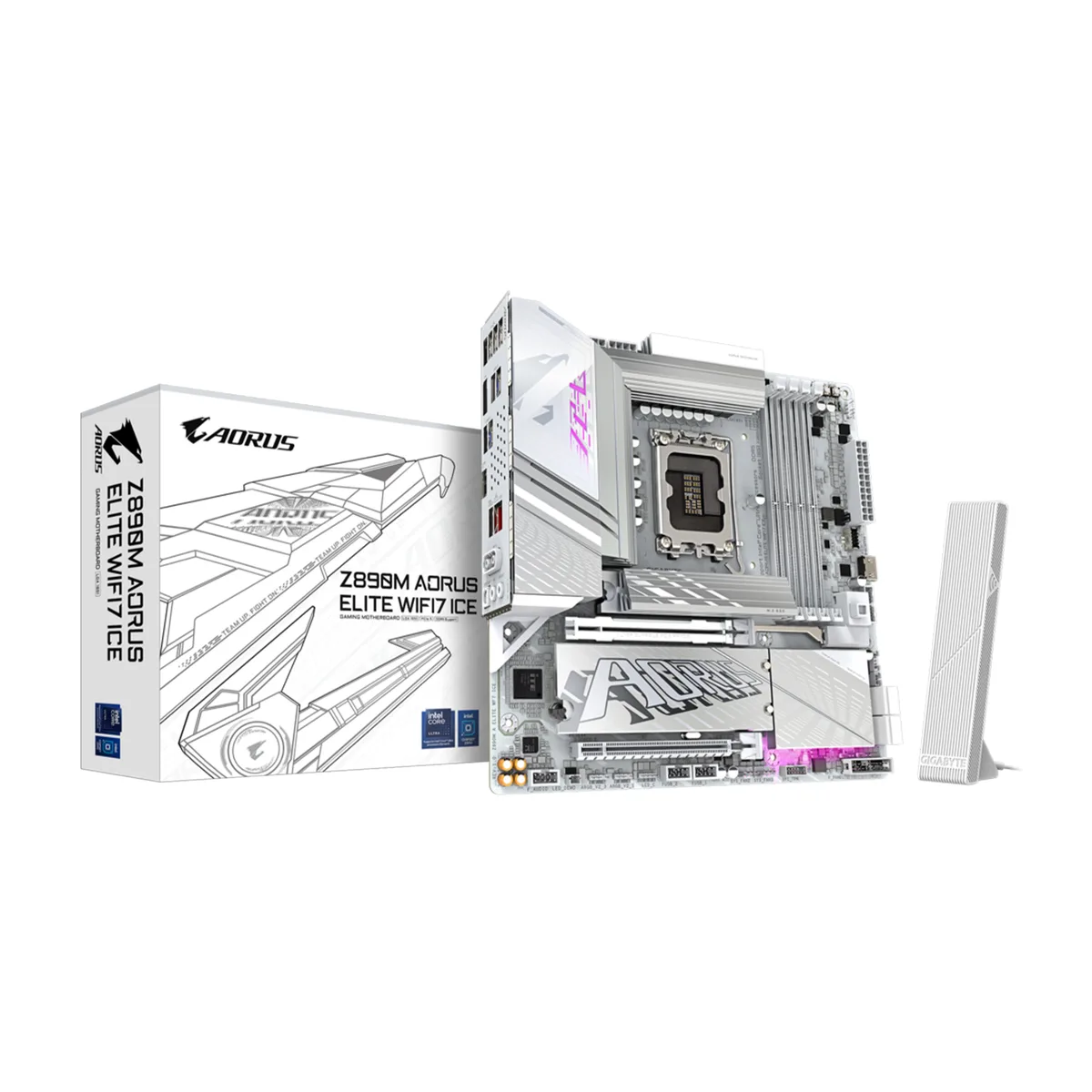 GIGABYTE GIGABYTE Z890M AORUS ELITE WIFI7 ICE Intel motherboard — product photo