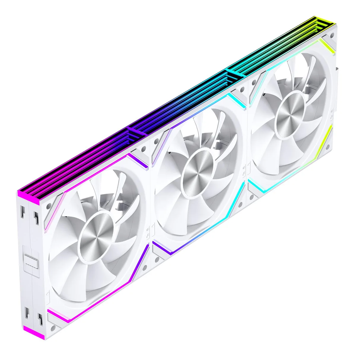 Jungle Leopard Jungle Leopard Interstellar V2 RS 120mm Case Fan Infinity Mirror Module Daisy-Chain ARGB Triple Pack White — photo du produit