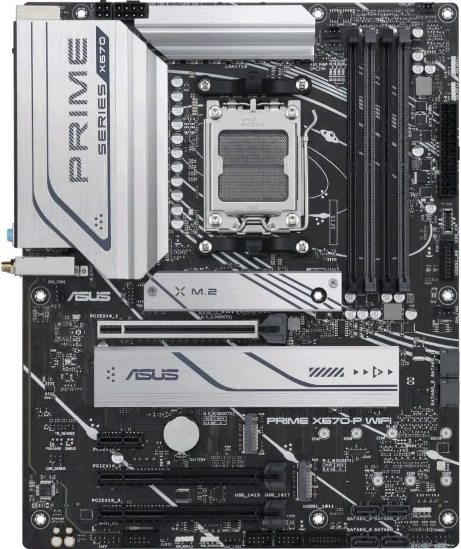 ASUS ASUS PRIME X670-P WIFI AMD AM5 ATX Motherboard — product photo
