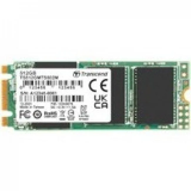 Green rectangular M.2 2260 SATA SSD with black label and gold edge connector