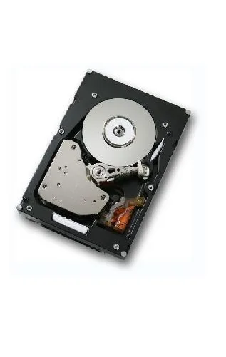 Silver 3.5 inch SCSI hard drive with green circuit board visible