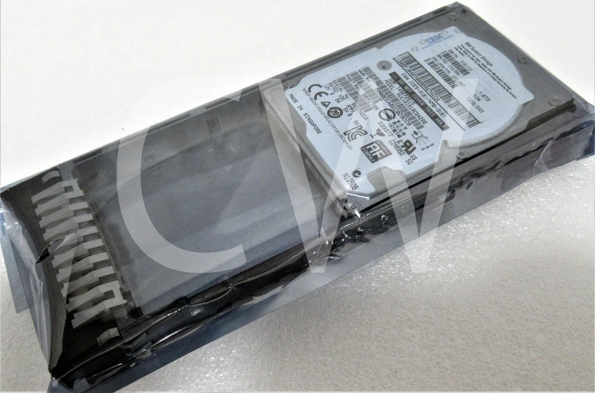 2.5 inch SAS hard drive in black metal caddy