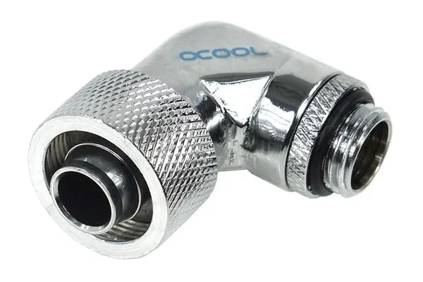 Alphacool Alphacool G1/4 10/16mm 90° Revolvable Compression Fitting Chrome 17080 — product photo