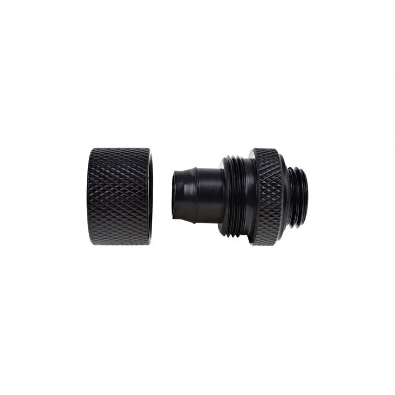 Black straight compression fitting for 13/10mm tubing with G1/4 thread